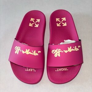 Off-White Barbie Pink Kids Slides